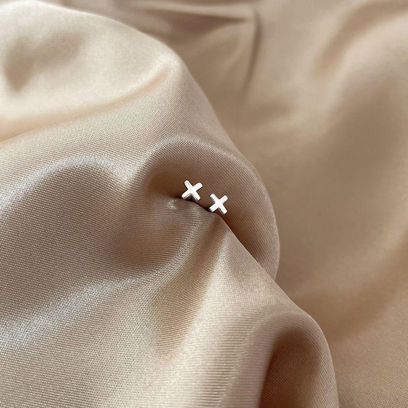 Women's Cross Small Cold Style Simple Wild Niche High-grade Earrings