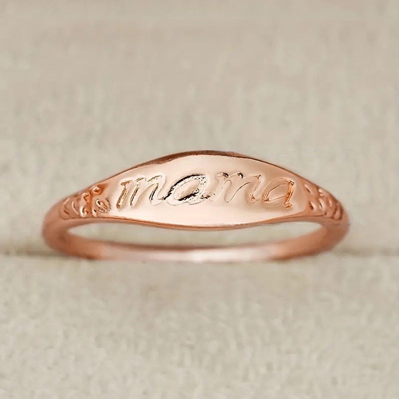 Exquisite Simple Mom Niche Flower Mother's Day Gift Ring