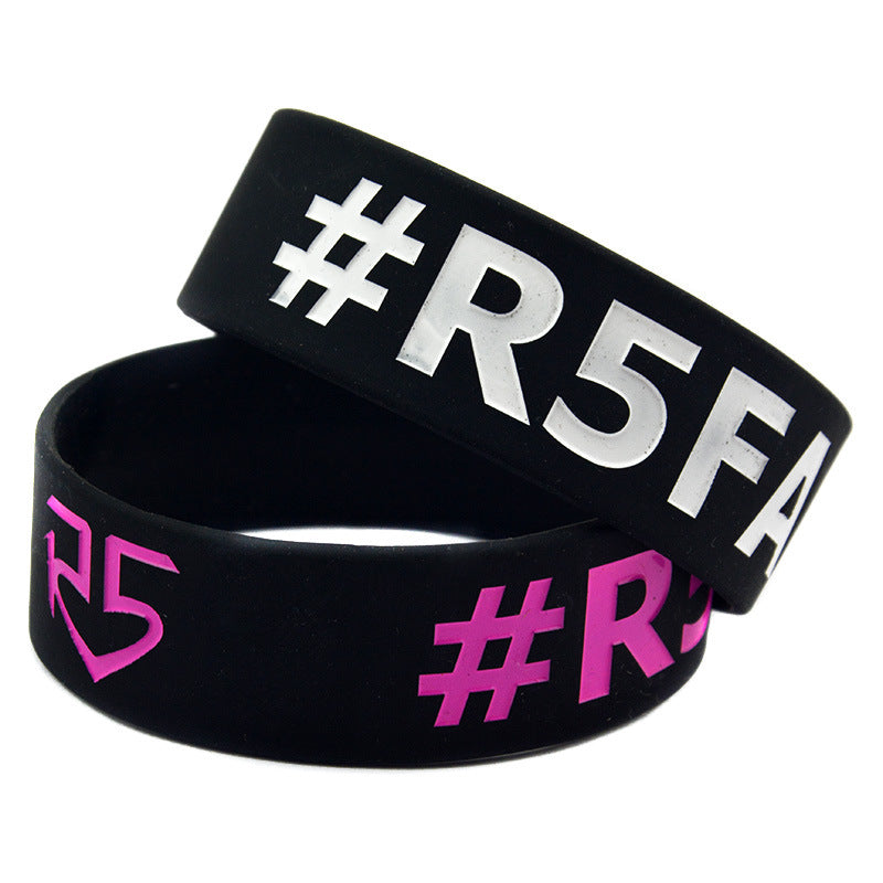 Silicone Fashion Music Hand Strap Trendy Hip Hop Bracelet