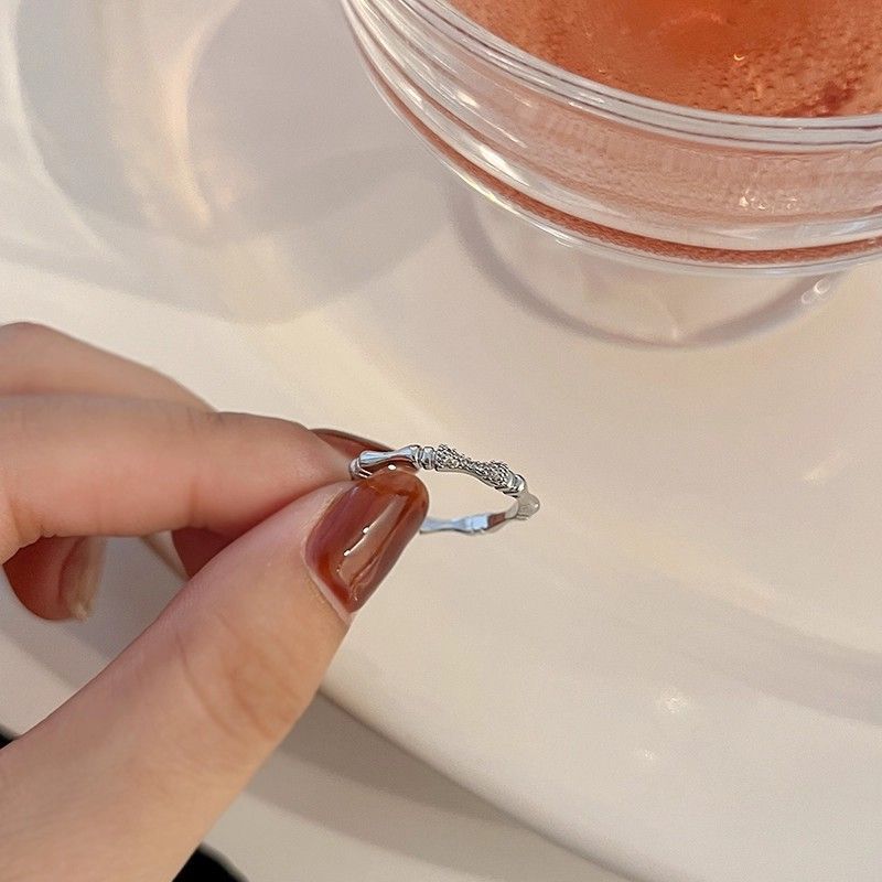 Zircon Simple Female Opening Adjustable Index Finger Light Luxury Rings