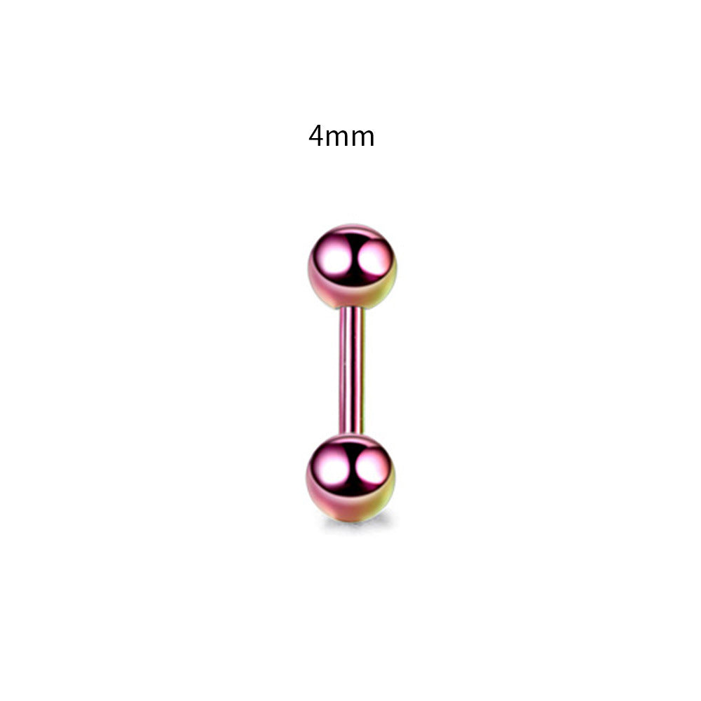 Steel Rod Dumbbell Ball Ear Bone Stud Earrings