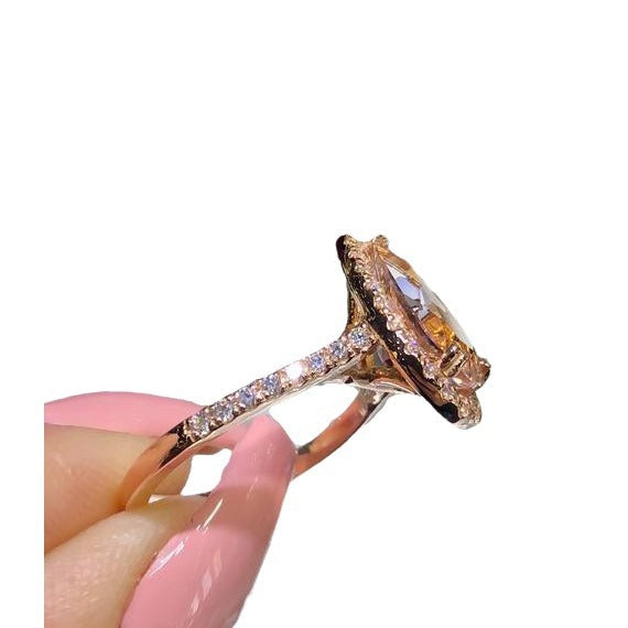 Durable Women's Birthday Gift Champagne Rhinestone Rings