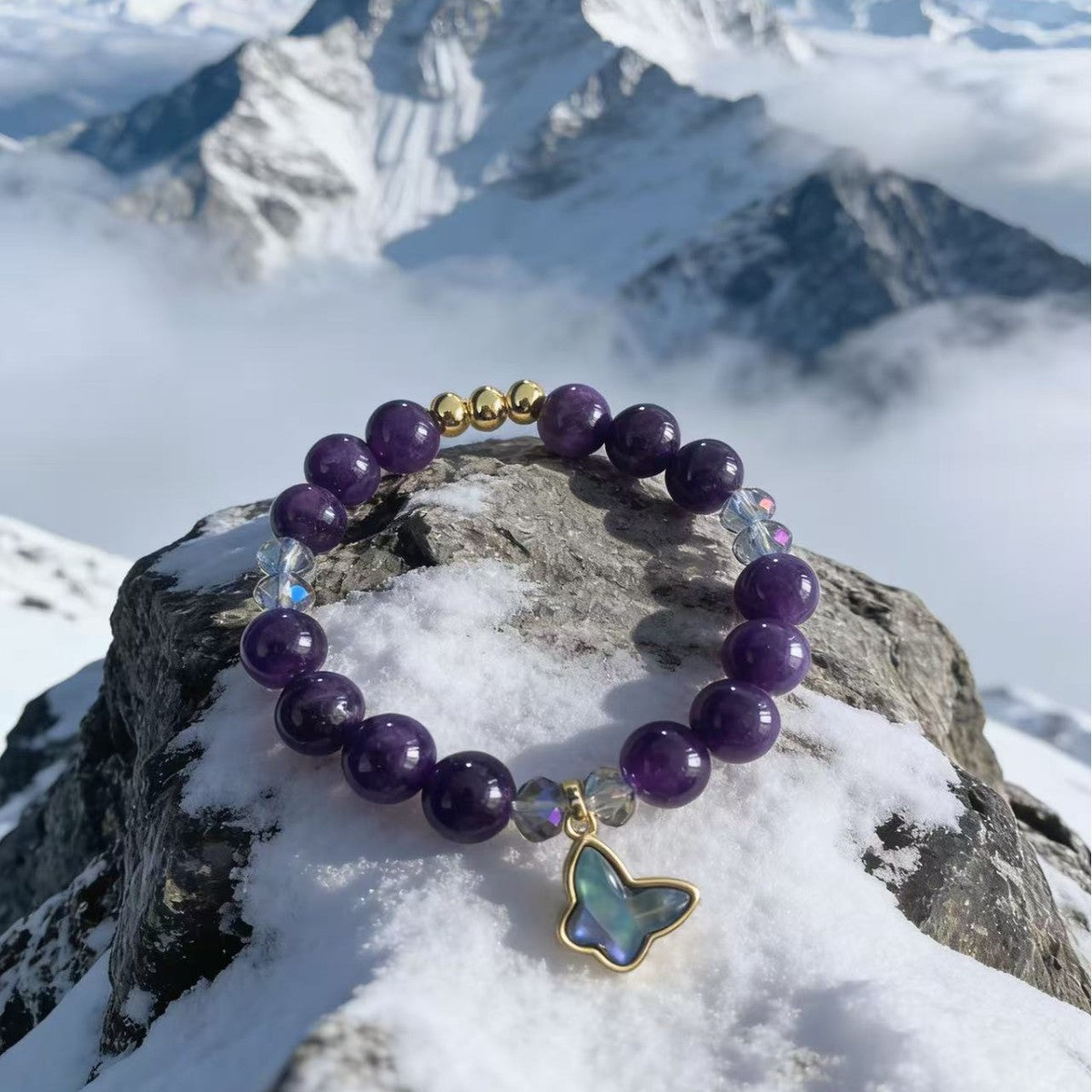 Stone Crystal Shell Butterfly Lucky Beads Bracelets