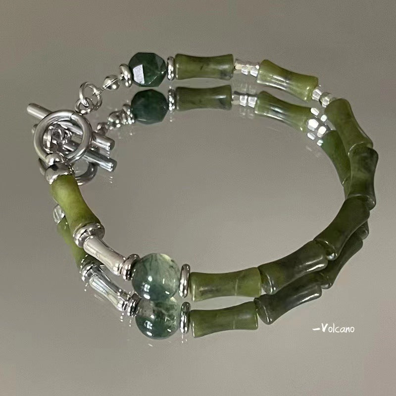 Men's Chinese Style Light Luxury Bamboo Design Female Bracelet