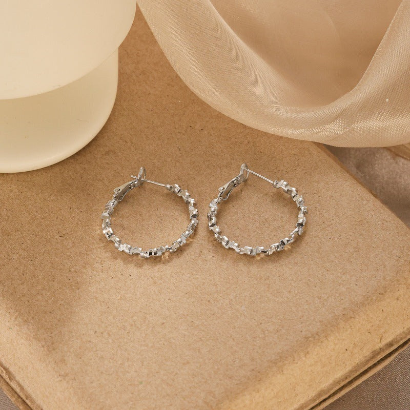 Women's Needle High-grade Super Flash Zircon Light Luxury Refined Grace Earrings