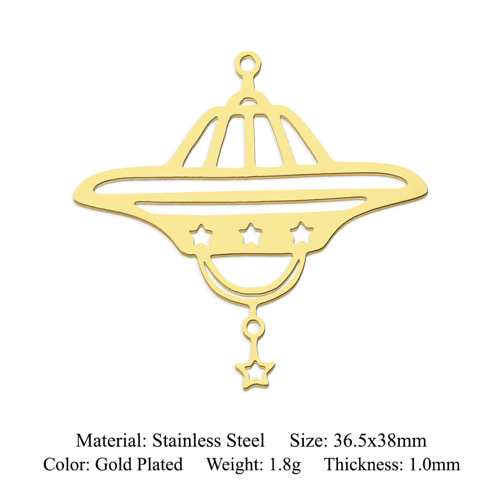 Titanium Steel Planet Ornament Accessories Geometric Pendants