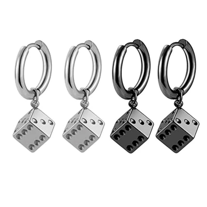 Xi Sieve Ear Clips Eardrops Geometry Earrings