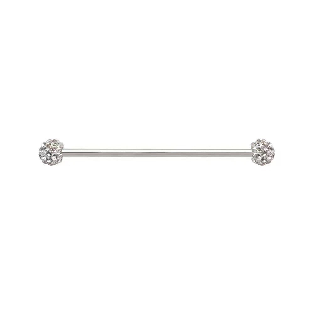 Stainless Steel Barbell Dumbbell Ear Bridge Nails Long Stud Earrings