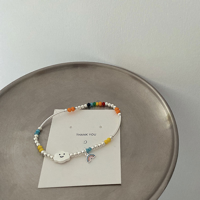 Women's Rainbow Bear For Niche Design Simple Clavicle Chain Sweater Necklace