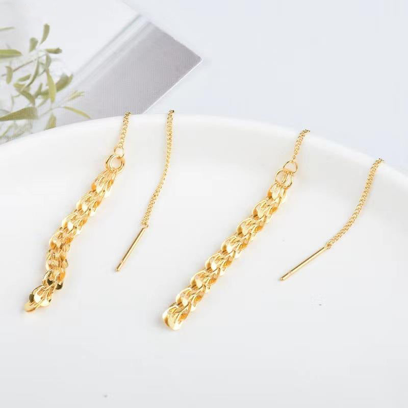 Sense Of Design Phoenix Tail Long Female Simple Graceful Fan-shaped Ear Line