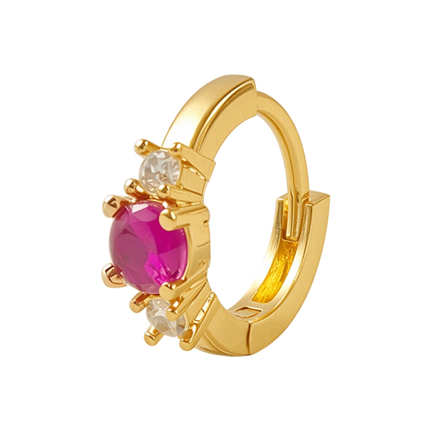 Women's Simple Color Zircon Clip Exquisite High-grade Earrings