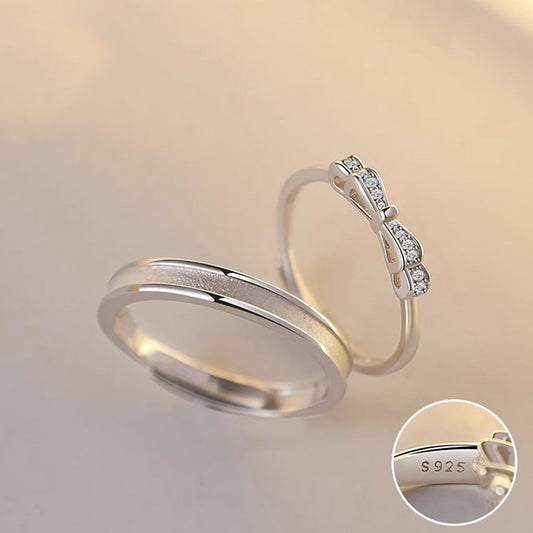 Promise Couple Design High-grade Sier Pair Rings