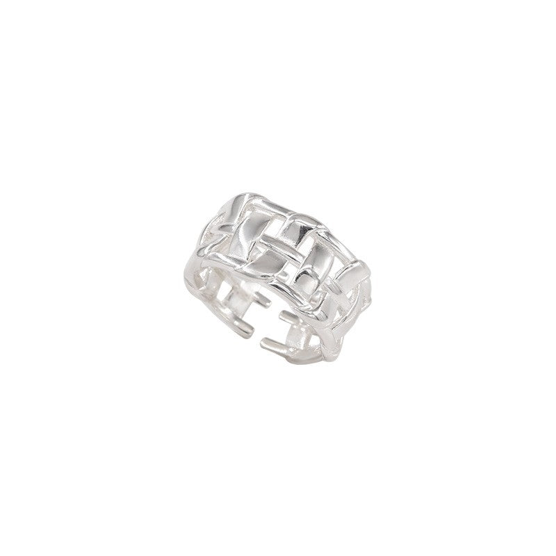 Women's Minority Design Weaving Hollow Open-end For Fashion Rings