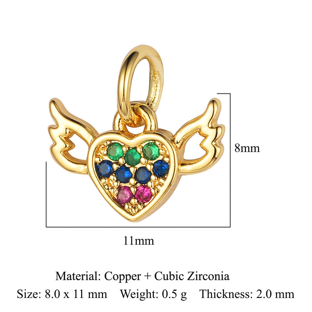 Cross Virgin Copper Zircon Boy Ornament Accessories Pendants