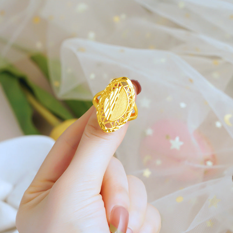 Women's Advanced Design Exaggerated Opening Real Bronze Rings