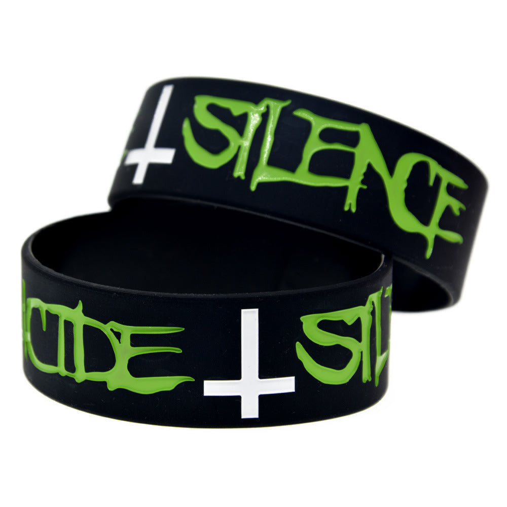 Silicone Fashion Music Hand Strap Trendy Hip Hop Bracelet