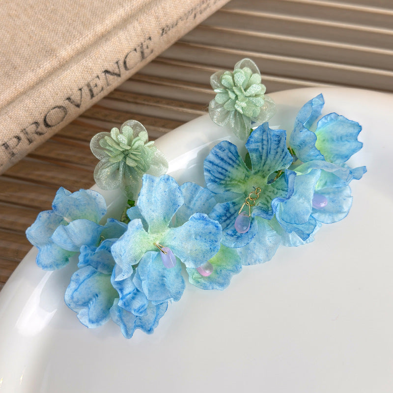 Dopamine Summer Seaside Vacation Style Flower Female Earrings