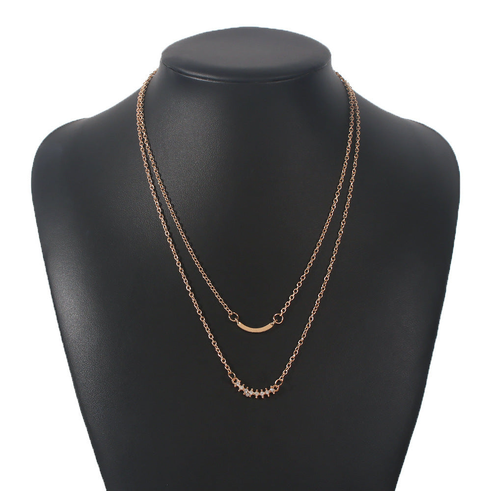 Women's Simple Temperamental Minority Design Smiley Face Necklaces