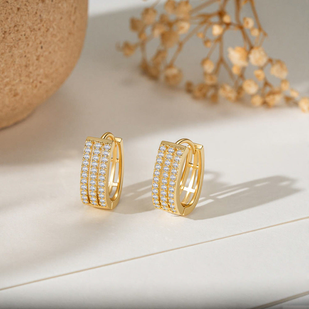 Zircon Gang Drill Clip Minority Fashion Temperament Wild Exquisite High-grade Rings