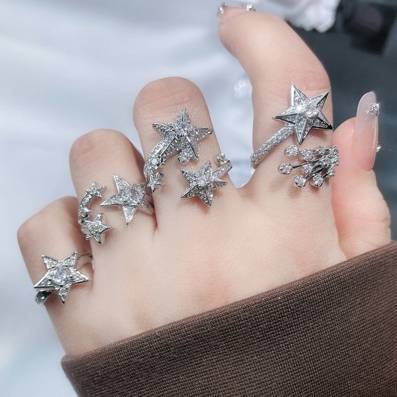 Women's Fashion Cold Style Open Unique Exquisite Rings