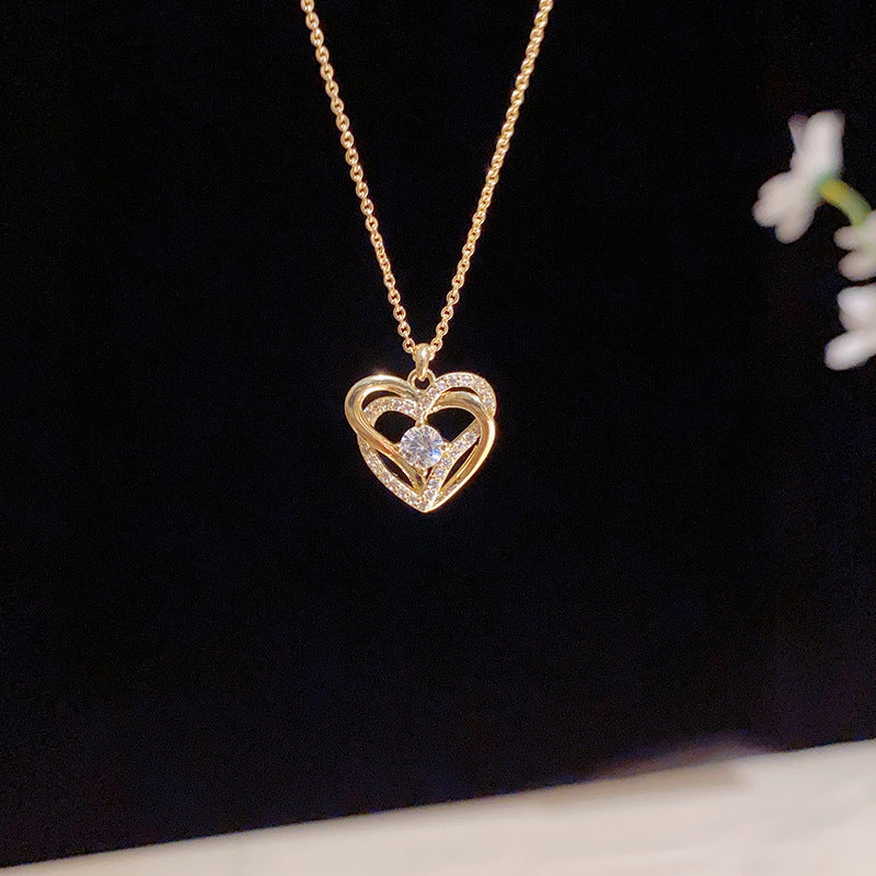 Women's Light Luxury Full Diamond Elegant Versatile Clavicle Necklace