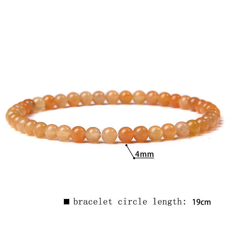 Crystal Agate Round Beads Aquamarine Tourmaline Yellow Tower Energy Beaded Bracelets