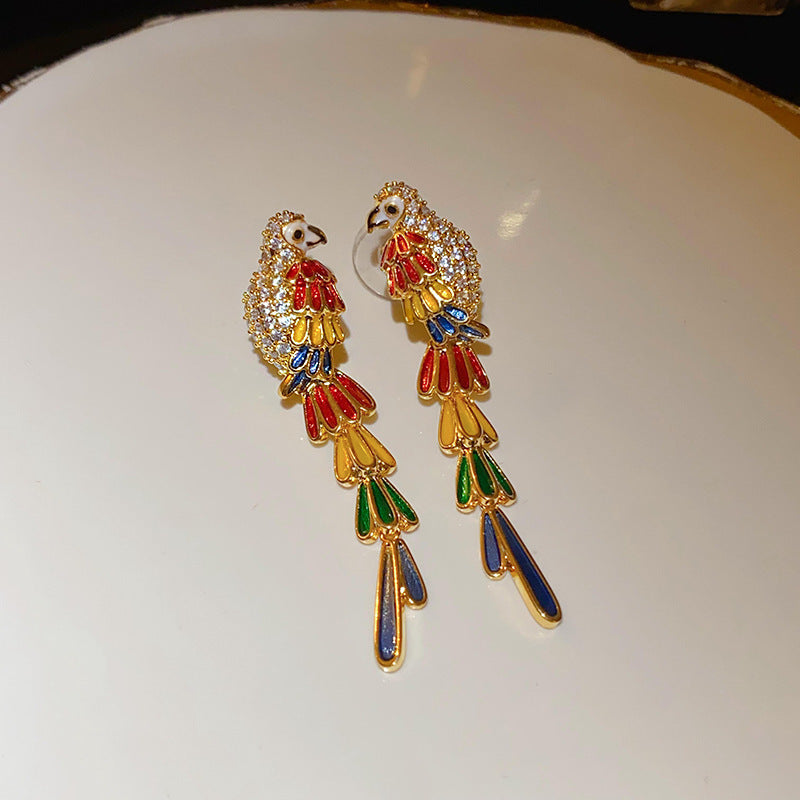 Zircon Butterfly Water Drop Ear Female Rings