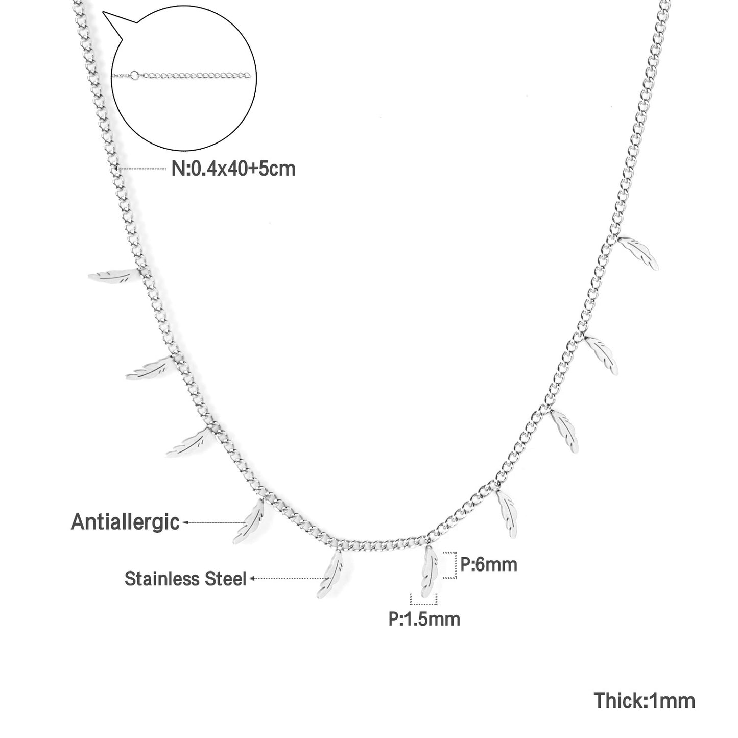 Niche High-grade Simple Temperamental Geometric Electroplated Stainless Necklaces