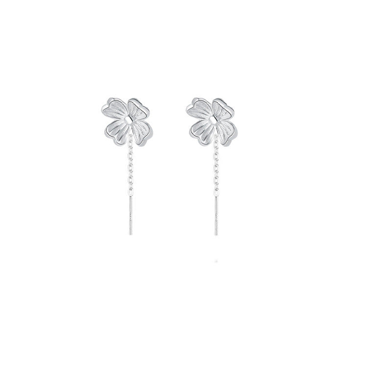 Pure Sier Tassel Style Decoration Pierced Minimalist Ear Line