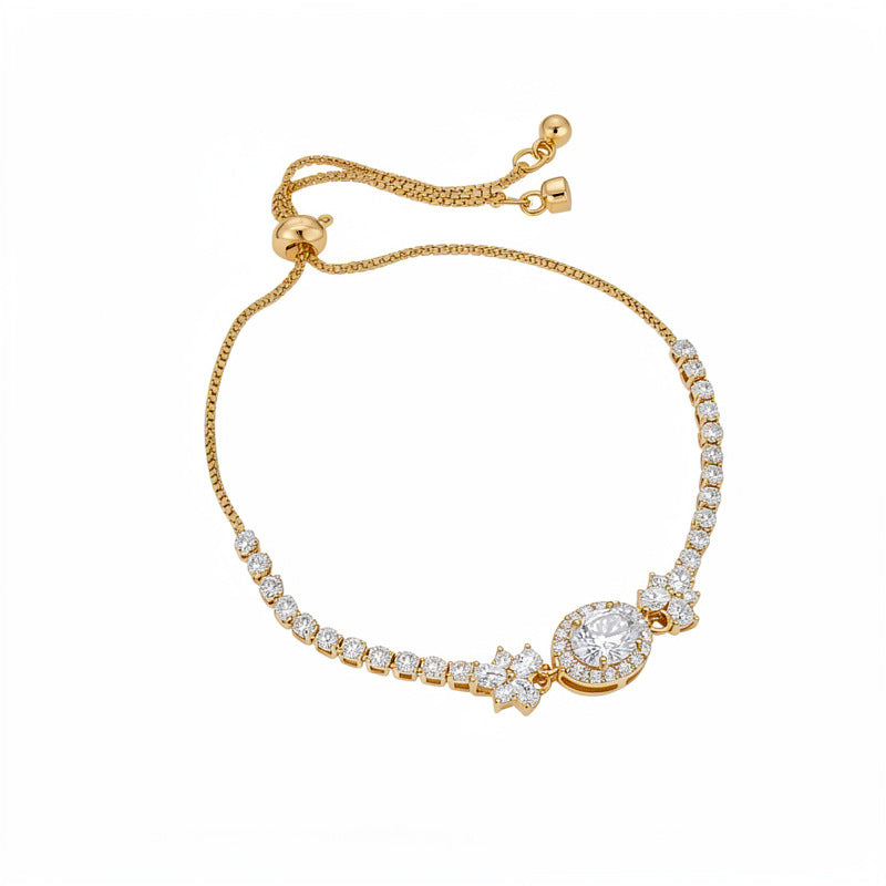 Women's Zircon Oval Korean Style Sweet Light Luxury Bracelet
