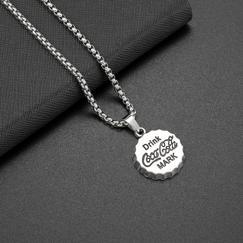 Women's & Men's Cola Bottle Fashion Light Luxury Minority Hip Hop Titanium Necklace