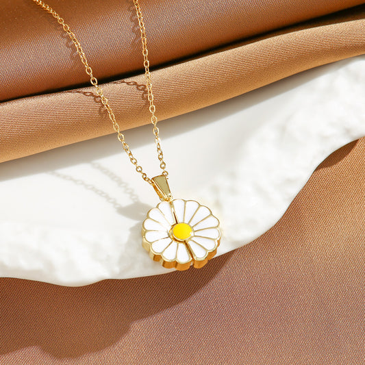 Little Daisy Titanium Steel Ladies Can Open Creative Close Clavicle Necklaces