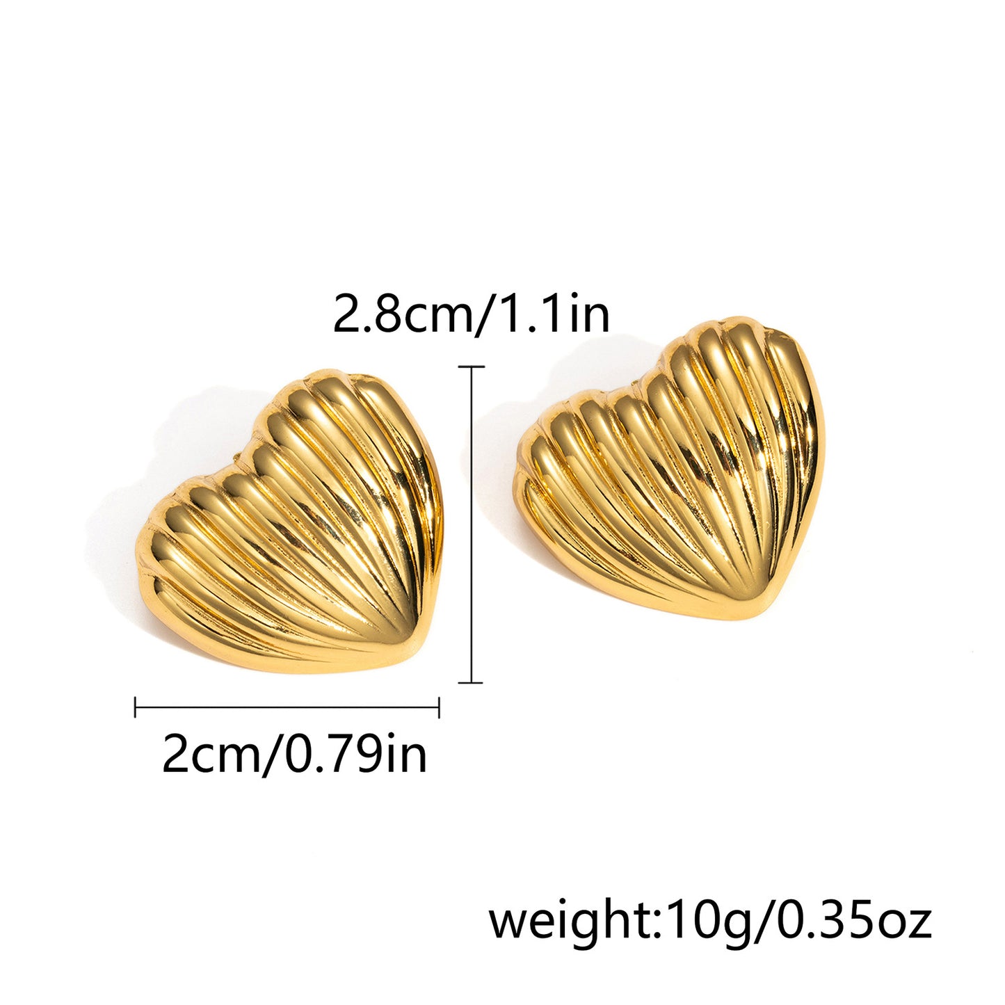 Women's Style Retro Titanium Steel Pleated Texture Vortex Stainless Earrings