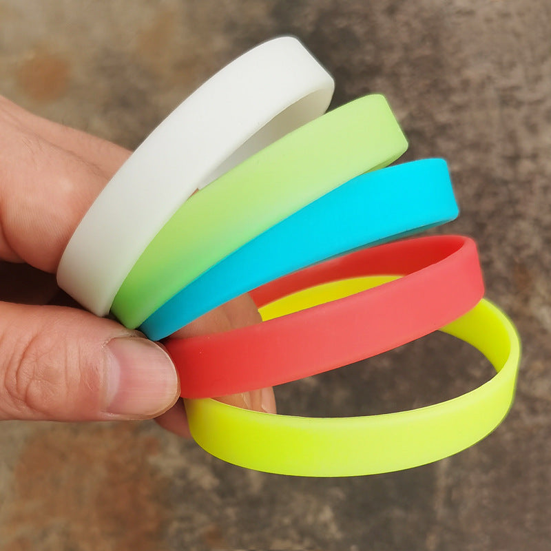 Strap Solid Color No Printing Words Gasket Activity Bracelets