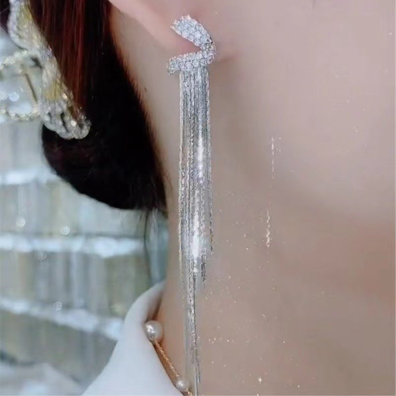 Women's Tassel Trendy High-grade Light Luxury Modified Face Earrings