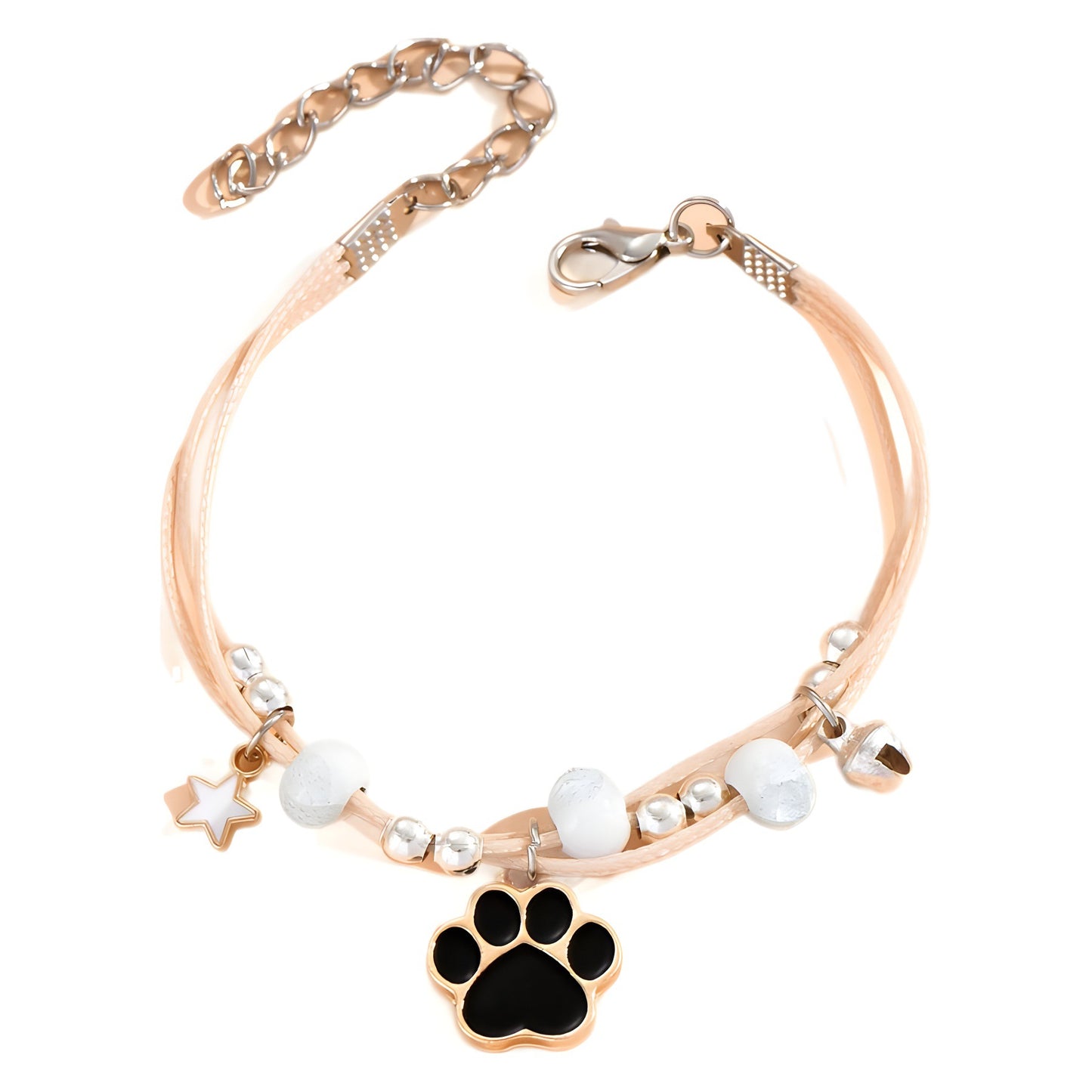 Fashion Personalized Minority Cartoon Animal Footprints Simple Fresh Beaded Bracelet