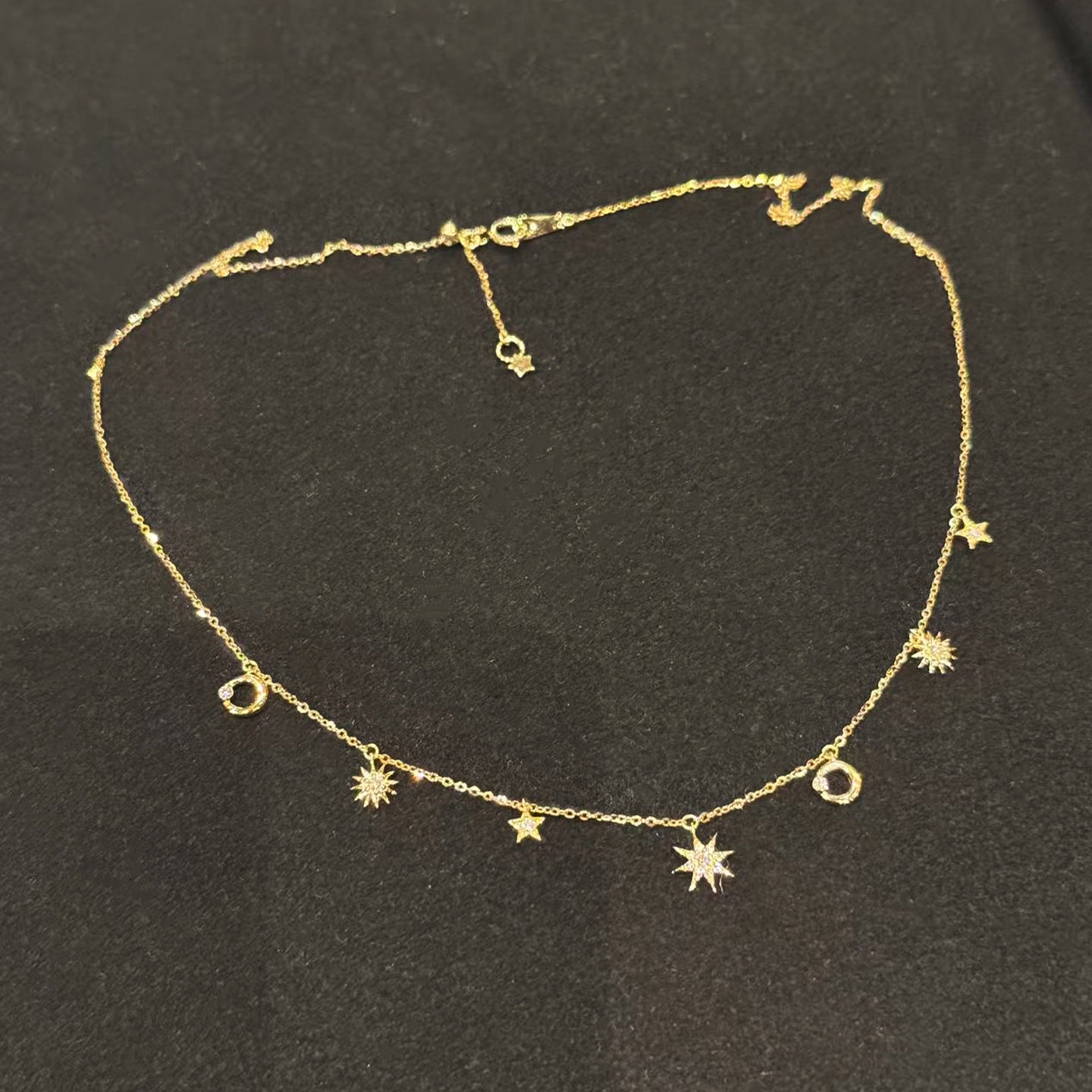 Style Mo Sun Moon Star Low-key Exquisite Tassel Clavicle Chain Necklaces