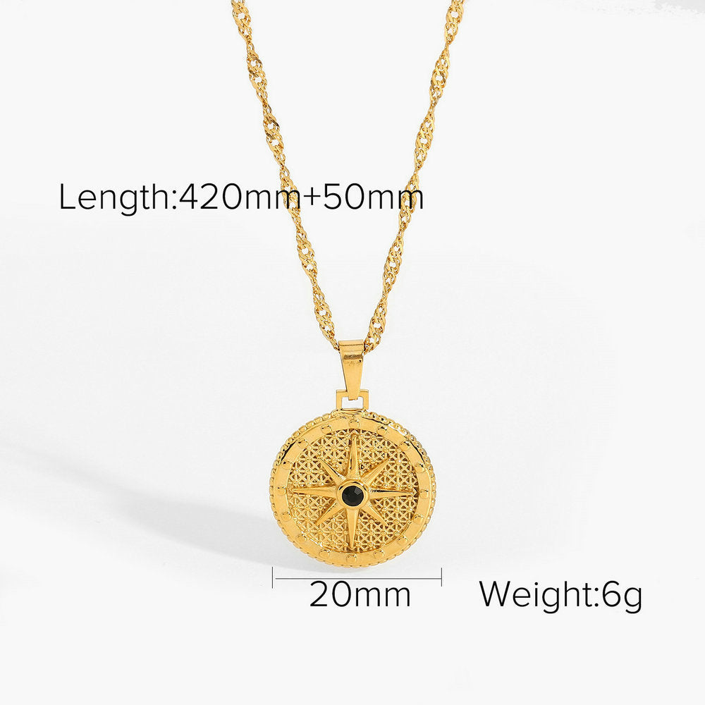 French Retro Stainless Steel Twist Chain High Sense Simple Daily Pendants