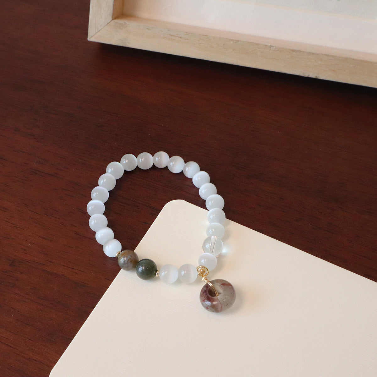 Opal Peace Buckle Beaded National Fashion Chinese Style Design Bead Bracelets