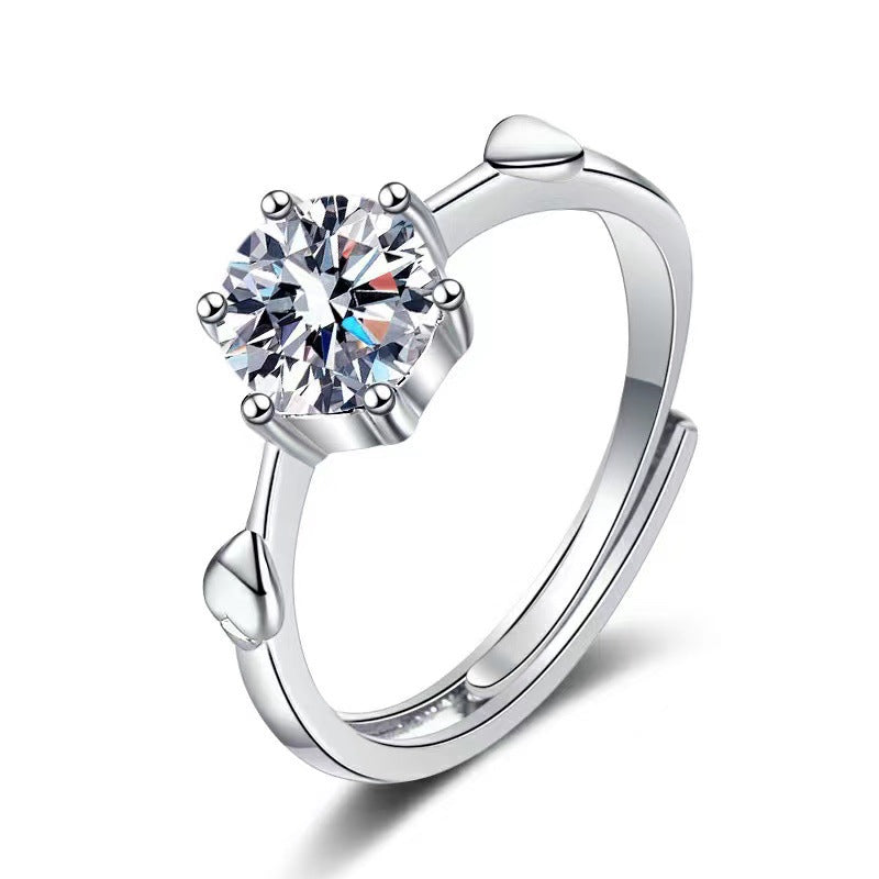 Moissanite Female Affordable Luxury Fashion Niche Rings