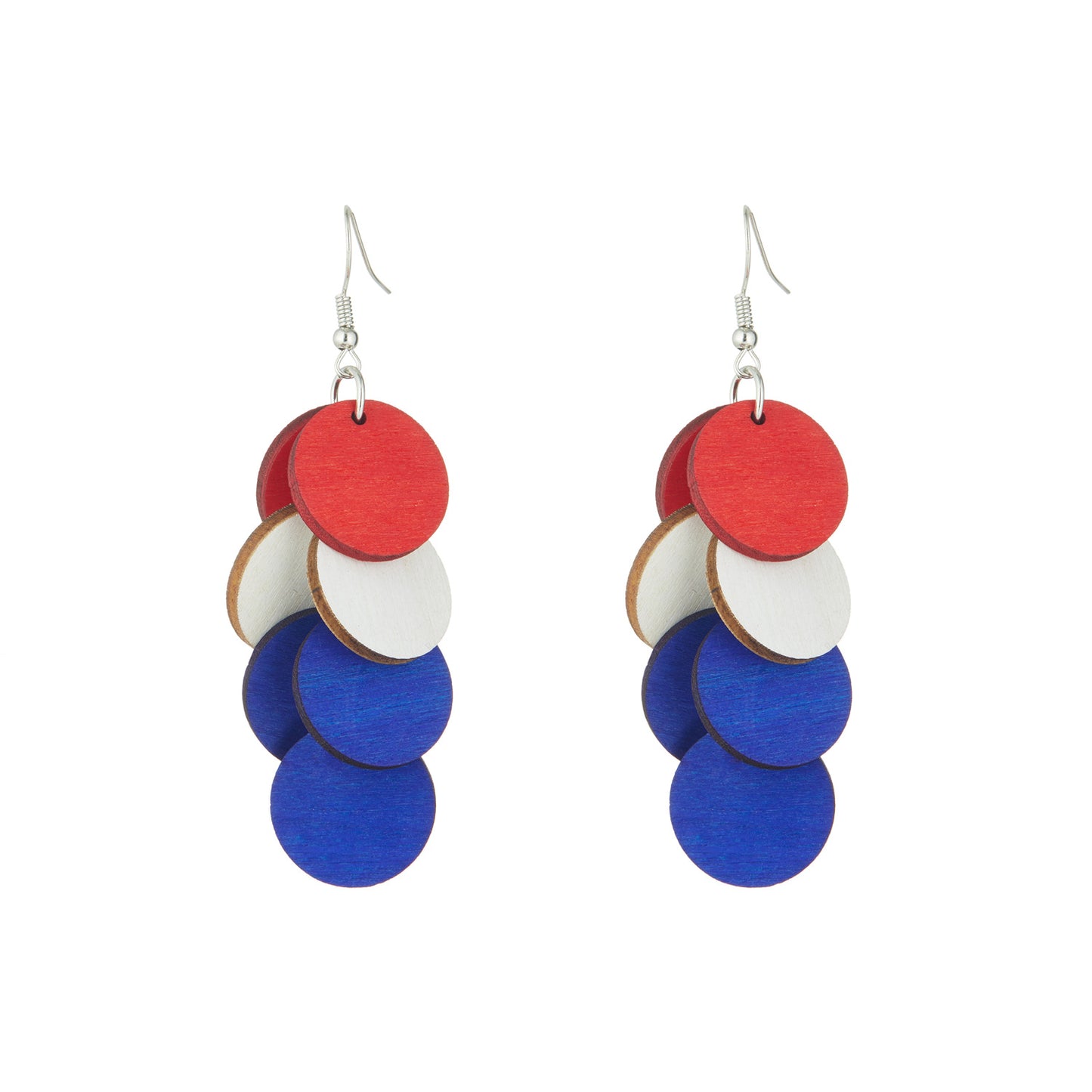 Personality Wood Piece Retro Sweet Vacation Style Beach Earrings