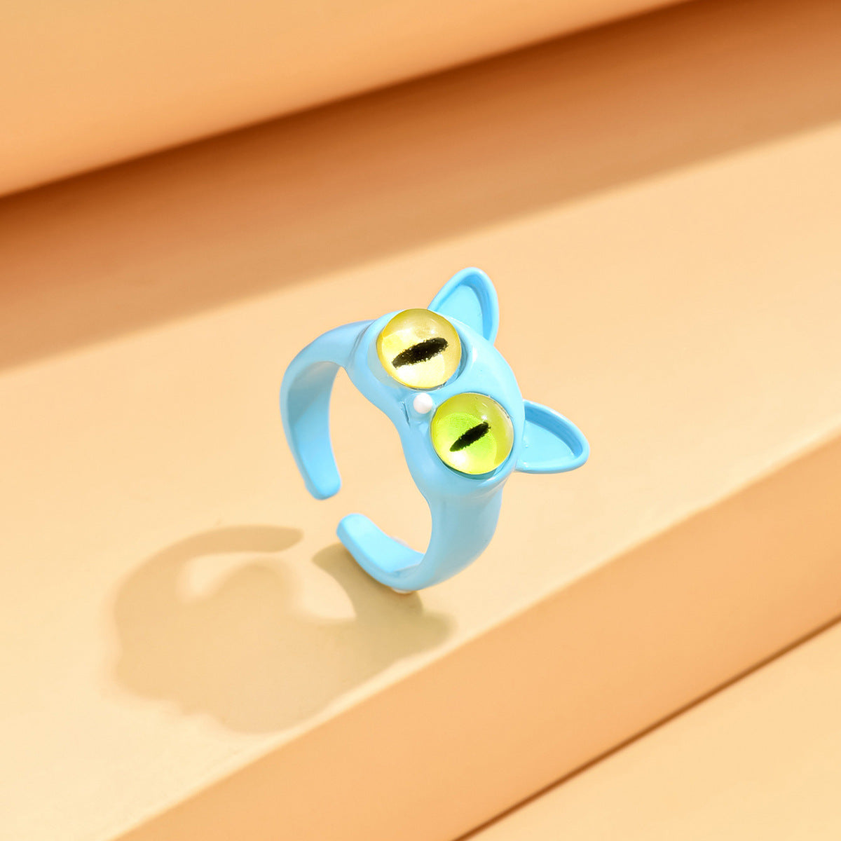 Monster Black Cat Female Dopamine Big Eyes Couple Little Finger Ring