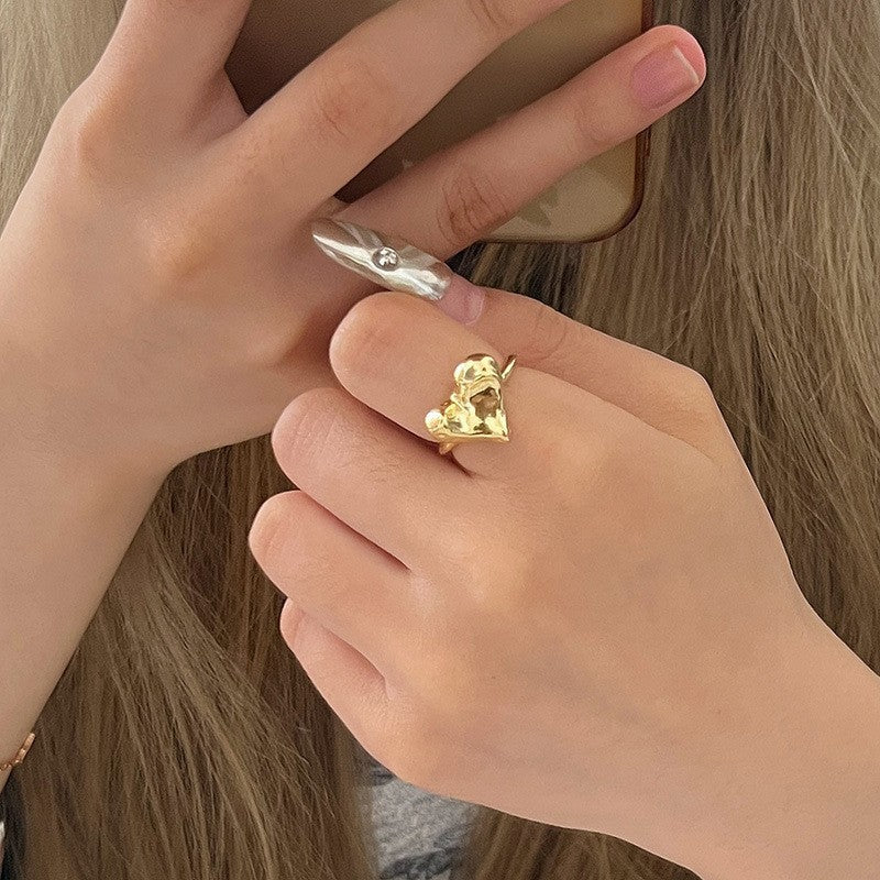 Bends Hitches Gilded Design High-grade Gold Rings