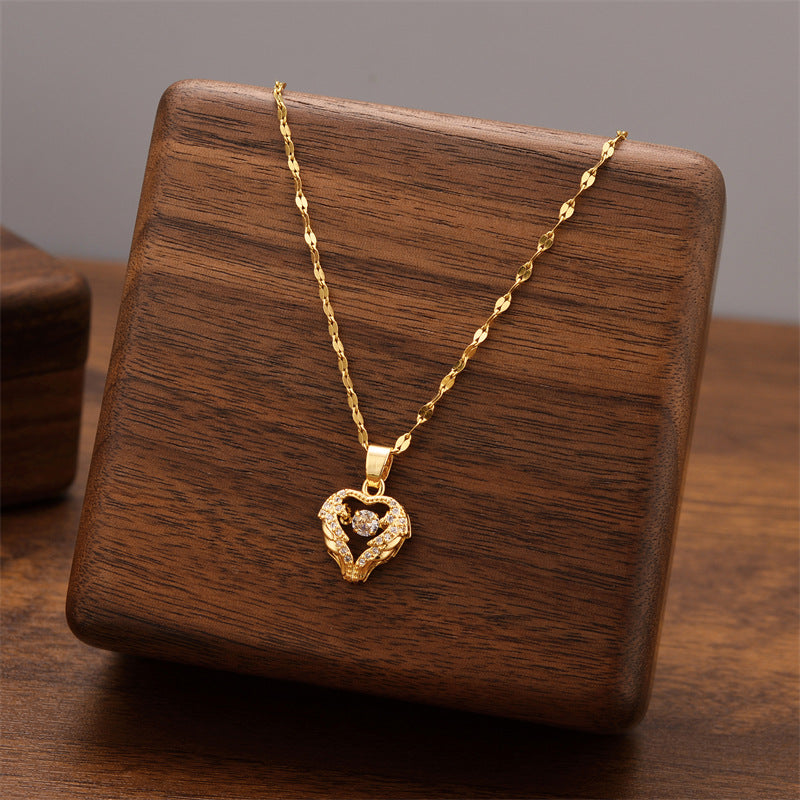 Titanium Steel Female Niche Simple Temperament Clavicle Pendants