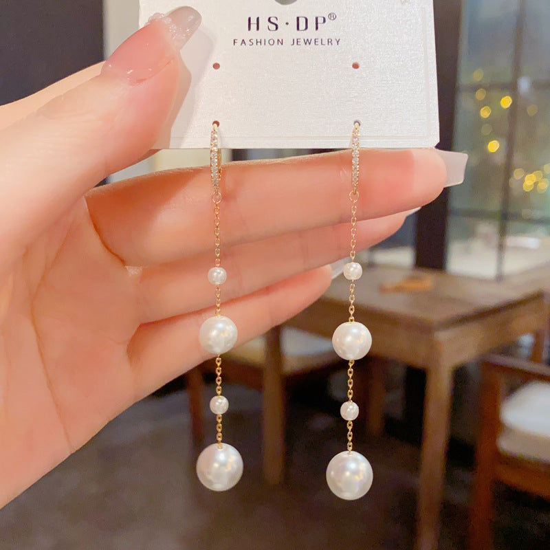 Women's Entry Lux Gentle Pearl Tassel Clip Simplicity Rings