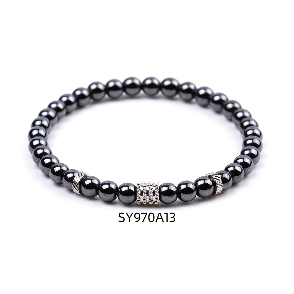 Stainless Steel Frosted Indian Agate Tigereye Striped Bracelets