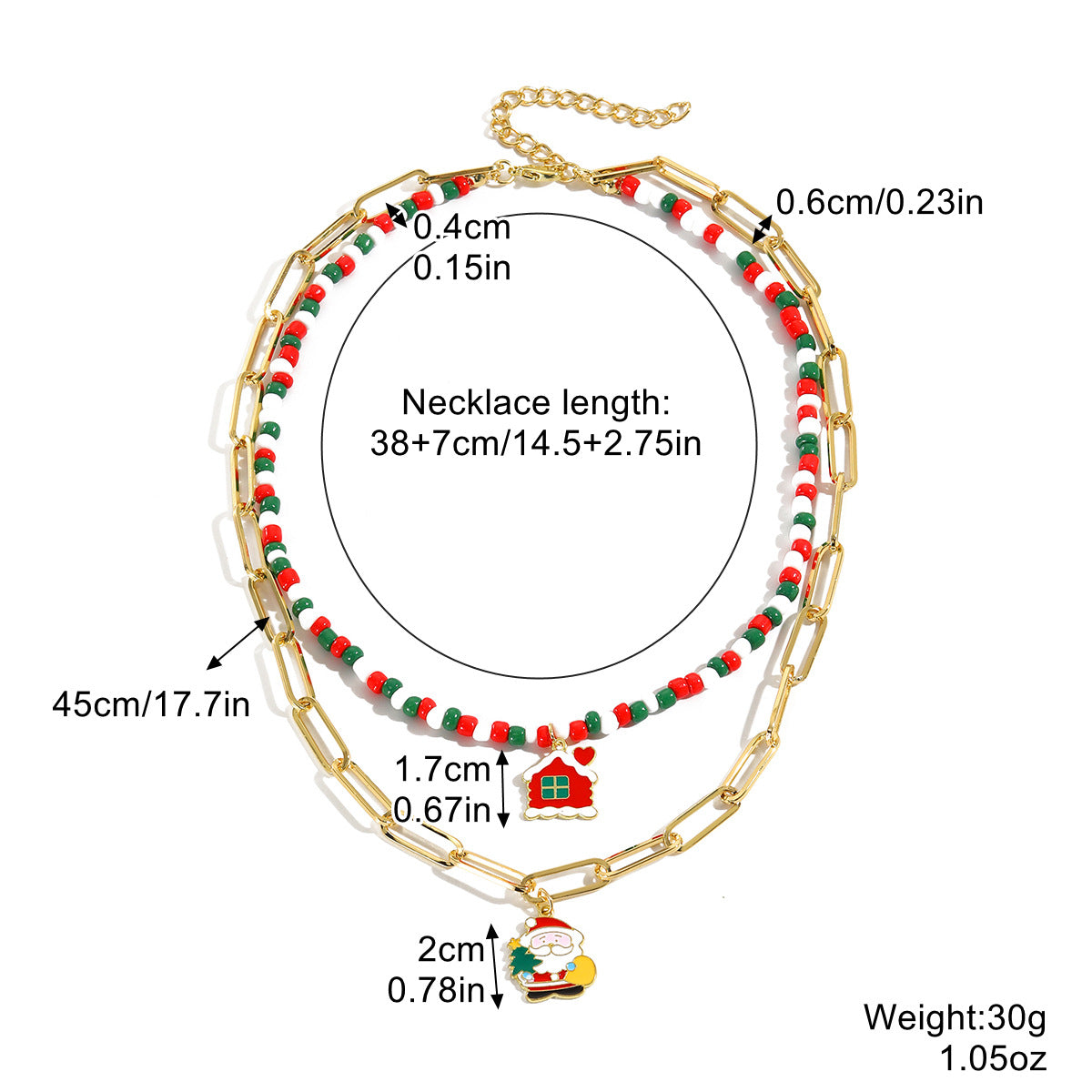 Versatile Durable Elegant Ornament Christmas Holiday Necklaces