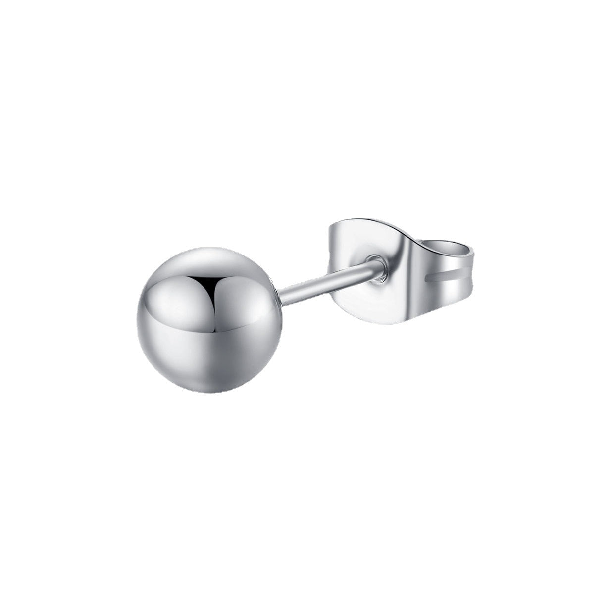 Trend Titanium Steel Ball Stainless Cleaning Earrings