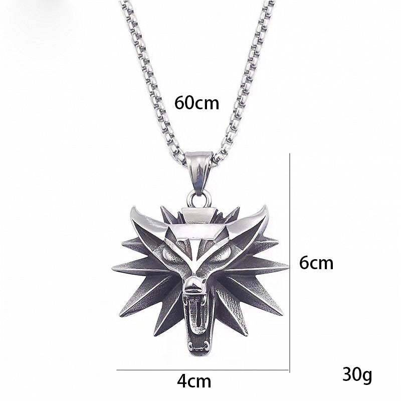 Movie Surrounding Ornament Wizard Wolf Head Necklaces