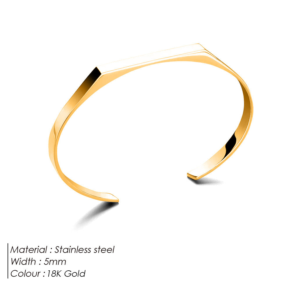 Gold-plated Light Luxury Personality Geometry Simple Bracelets